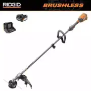 RIDGID Cordless String Trimmer 14" 18V Brushless 2-Speed Switch w/Li-Ion Battery