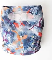 Monarch Ultimate Wipeable Cloth Nappy with Hook and Loop Closure, Fire & Ice