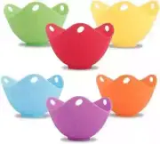 6pcs Silicone Egg Poacher FDA Mini Cups Egg Cooker Non Stick for Microwave