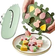 Popsicles Molds | 8 Cavities Silicone Ice Cream Bar Tray - with Dinosaur Lid, Easy Release, Multi-Functional Kitchen Gadget for Party Events Family Gatherings