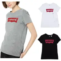 在飛比找momo購物網優惠-【LEVIS】女款 經典LOGO短T 圓領腰身 短袖T恤 三