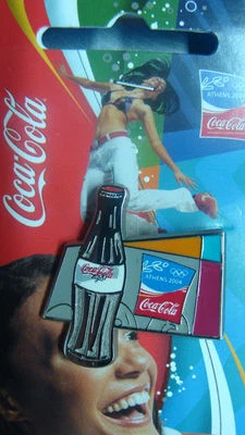 BOTTLE DESIRE COCA COLA ATHENS 2004 OLYMPIC PIN