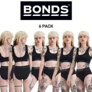 Bonds Womens Retro Rib Hi Hi Bikini Smooth Comfy Stretchable Knit 6 Pack WU8FA