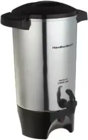 Hamilton Beach 45 Cup Coffee Urn and Hot Beverage Dispenser, Silver (40515R)
