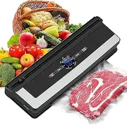 Vacuum Sealer Machine with Cutter,Automatic Sealing Machine for Food Preservation Dry Moist Sealing Modes,Food Packer Equipped with 5 Vacuum Bags,TiPai