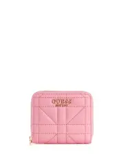 GUESS Women's Pink Assia Small Zip Around Wallet