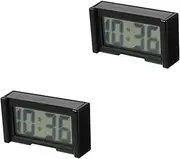 MUCKLILY Car Mini Digital Electronic Clock Durable Material Lens for Easy Viewing Lightweight and Portable Design for Vehicle Dashboard and Home Use