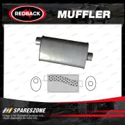 Redback Universal Muffler - 11" x 6" Oval 16" Long 2 1/4" Offset/Centre Megaflow
