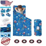 Cozy 100% Cotton Padded Toddler Nap Mat with Pillow & Blanket - Daycare Ready
