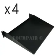 4 Pack - 2 Space Cantilever Server Monitor Rack Mount Shelf - 19" 2U 15" Deep