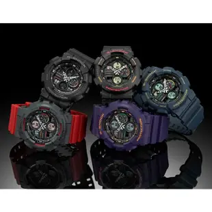 【CASIO 卡西歐】G-SHOCK 復古音響風格雙顯手錶(GA-140-1A4)