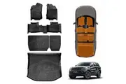 Floor Mats Boot Liner Set for Jeep Grand Cherokee 2011-2021 All Weather Heavy Duty Car Trunk Cargo Kick Mats Back Seat Protector Cover