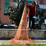 Atarraya para la Pesca Tradicional a Mano Red de Pesca Hecha a Mano con Platinas