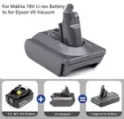 Convert Adapter For Makita 18V Li-ion Battery to for Dyson V6 Vacuum Cleaner FT