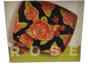 New Clay Art Faux Blossoms Two Piece Chip 'n Dip Set - Roses & Strawberry