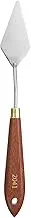 uxcell Palette Knife Painting Tool 2.76" x 1.3" Stainless Steel Teardrop Blade 8.66" Length Spatula Painting Pallet Knives with Hole Beech Wood Handle for Oil Acrylic Canvas, Red/Silver