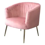BT Perla Velvet Upholstered Fluted Back Armchair