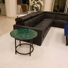 30" Malachite Stone Side Center Sofa Coffee & Hotel Cafeteria Table Furnitures