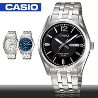 在飛比找momo購物網優惠-【CASIO 卡西歐】品味優雅紳士_不鏽鋼指針型男錶(MTP