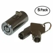 Quantity - 5 - Universal Tubular Cylinder Plug lock Soda, Snack, Pepsi Machine