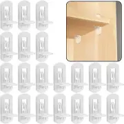 20pcs Plastic Locking Shelf Support Pegs8mm Shelf PinsSelf-Locking Bracket Cl...