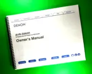 Owners Manual For Denon AVR-S960H Network Receiver, 284 Pages With Clear Covers!