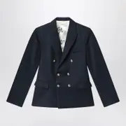 [Golden Goose] Navy Blue Double-breasted Jacket 12 Y Blue