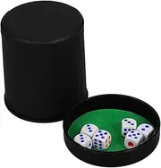 HAWILLOSCH Velvet Dice Cup 6 Dice Reusable Dice Holder Game Accessory Compact for Travel for Parties Gatherings