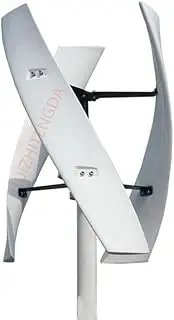 HUIZHITENGDA 10000W No Noise Vertical Axis Wind Turbine Generator, 3 Blade White Vertical AC Wind Turbine with MPPT Controller for Home Street Lighting(220V)