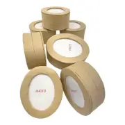 Value Pack of 72 Oval Photo Box-Small Tulle, Natural