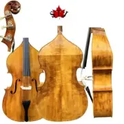 Hand Made flat back 5 strings Upright double bass3/4 ,Maple back and Spruce wood