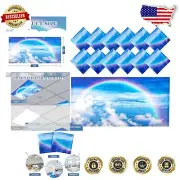 Decorative 12 Pcs Magnetic Light Covers - Blue Sky Rainbow Design for Comfort