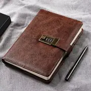 WEMATE 240 Page Leather Diary Planner Organizer Journal with Lock Pen & Gift Box