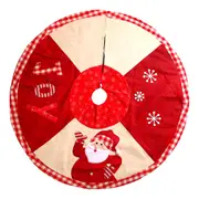 102cm Christmas Tree Base Skirt Felt Snowflakes Santa Joy Xmas Mat Cover Decor