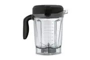 Vitamix Low-Profile Smoothie Juice Container 2L 33cm w Lid Black Clear Clear
