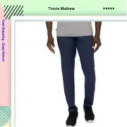 TravisMathew Men's Trevino 5-Pocket Golf Pants Mood Indigo Sz-40