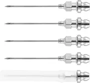 5pcs Grease Injector Needle, Small Bearing Grease Needle Nozzle Portable and Detachable Grease Gun Needle Tip Needle Grease Fitting for Ball Joints Needle Air Nozzle Injecting Grease Tool