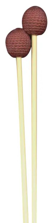 Xylophone / Metallophone Mallet Pair Hard Head Red Yarn Beater
