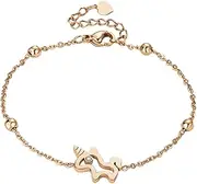 WATIIFUFU Unique Unicorn Bangle Diamond Diamond Bracelet 18k Gold Plated for Women Girls