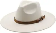 [ARSUGMZ] Four Seasons Cowboy Hats for Women and Men Flat Brim Peach Top 57-59cm Cowgirl Caps Polyester Western Jazz Style