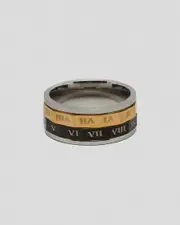[REPUBLIK] REPUBLIK Men's Roman Numeral Spinner Ring Size Large L Multicolor