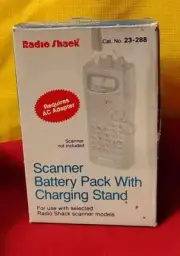 Radio Shack Scanner Battery Pack w/ Charging Stand Cat 23-288 New