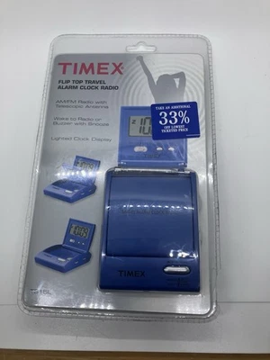 Timex Flip Top Travel Alarm Clock Radio Model T315L Brand New