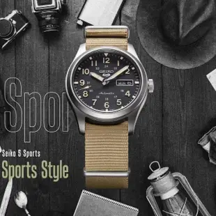 【SEIKO 精工】5 Sports 精工 軍風機械錶39.4mm/SK027(4R36-10A0U/SRPG35K1)