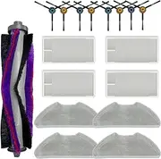 Replacement Part Accessories Fit Compatible with Eureka E10s Robot Vacuum Cleaner,1 Main Brush,4 Side Brush,4 Hepa Filters,4 Mop Pads