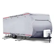 Weisshorn Caravan Cover Heavy Duty 14-24ft 4 Layer Campervan UV 5 Sizes Bag