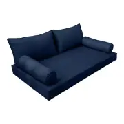 |SLIPCOVER ONLY|S2 Daybed Mattress Bolster Backrest Covers Pipe Trim Queen AD101
