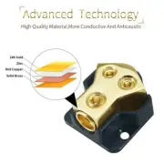 2 Way Power Distribution Block Power/Ground Splitter 0/4gauge AWG For Car Au~'l