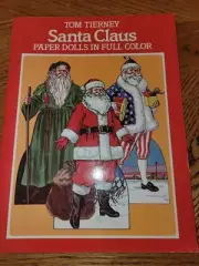 Santa Claus - Clause Uncut Paper Dolls In Full Color Vintage Tom Tierney Book