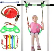 Indoor Doorway Gym Set for Kids and Adults - 4pcs Swing Set With Sensory Swing